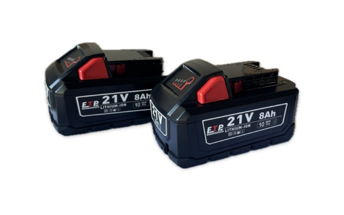JP40 8.0Ah High Capacity Battery Compatible with Milwaukee M18 Series ā Fast Delivery & 15-Month Guarantee