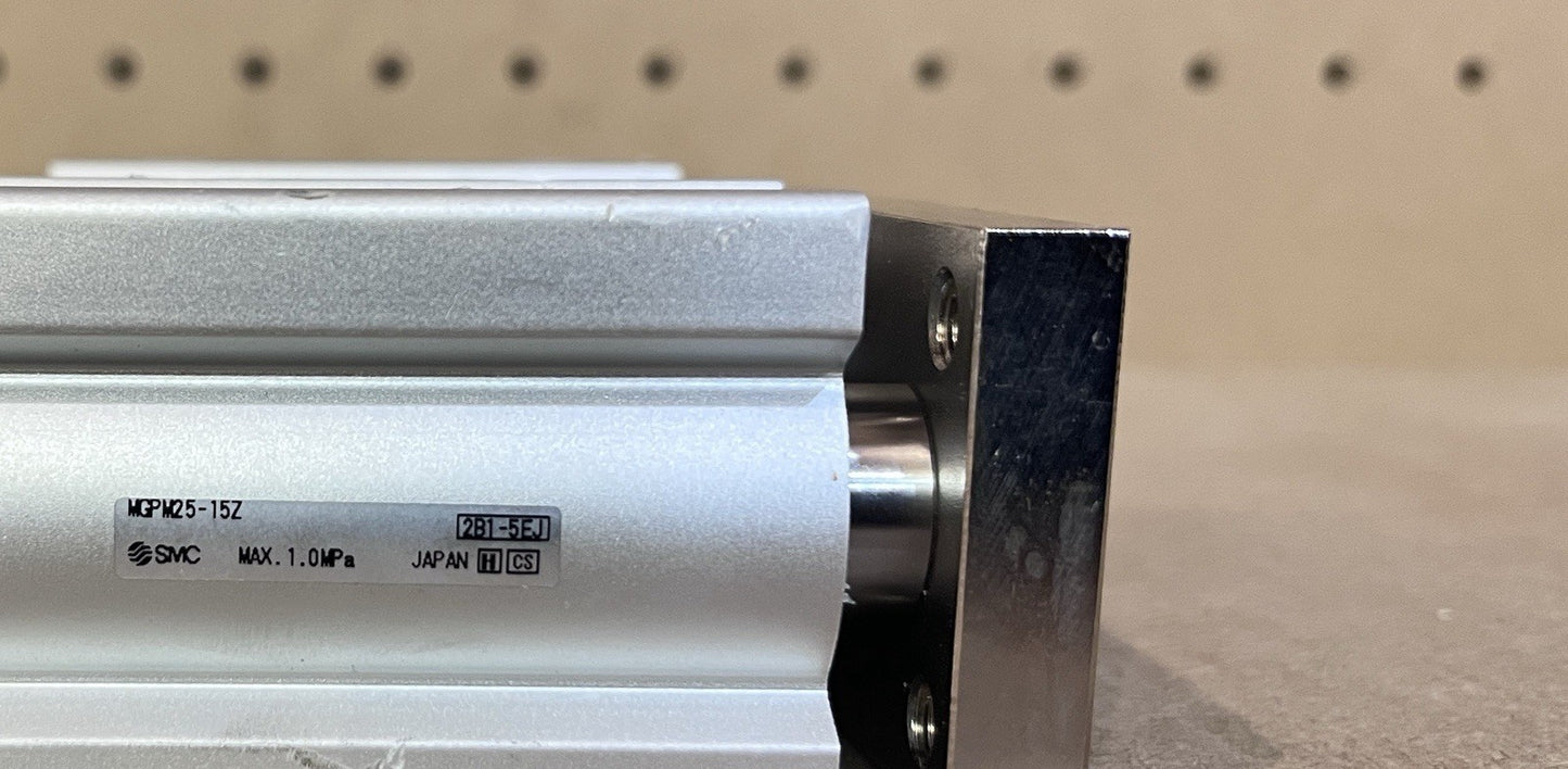 SMC MGPM25-15Z Compact Guide Cylinder Slide Bearing 25mm Bore 15mm Stroke