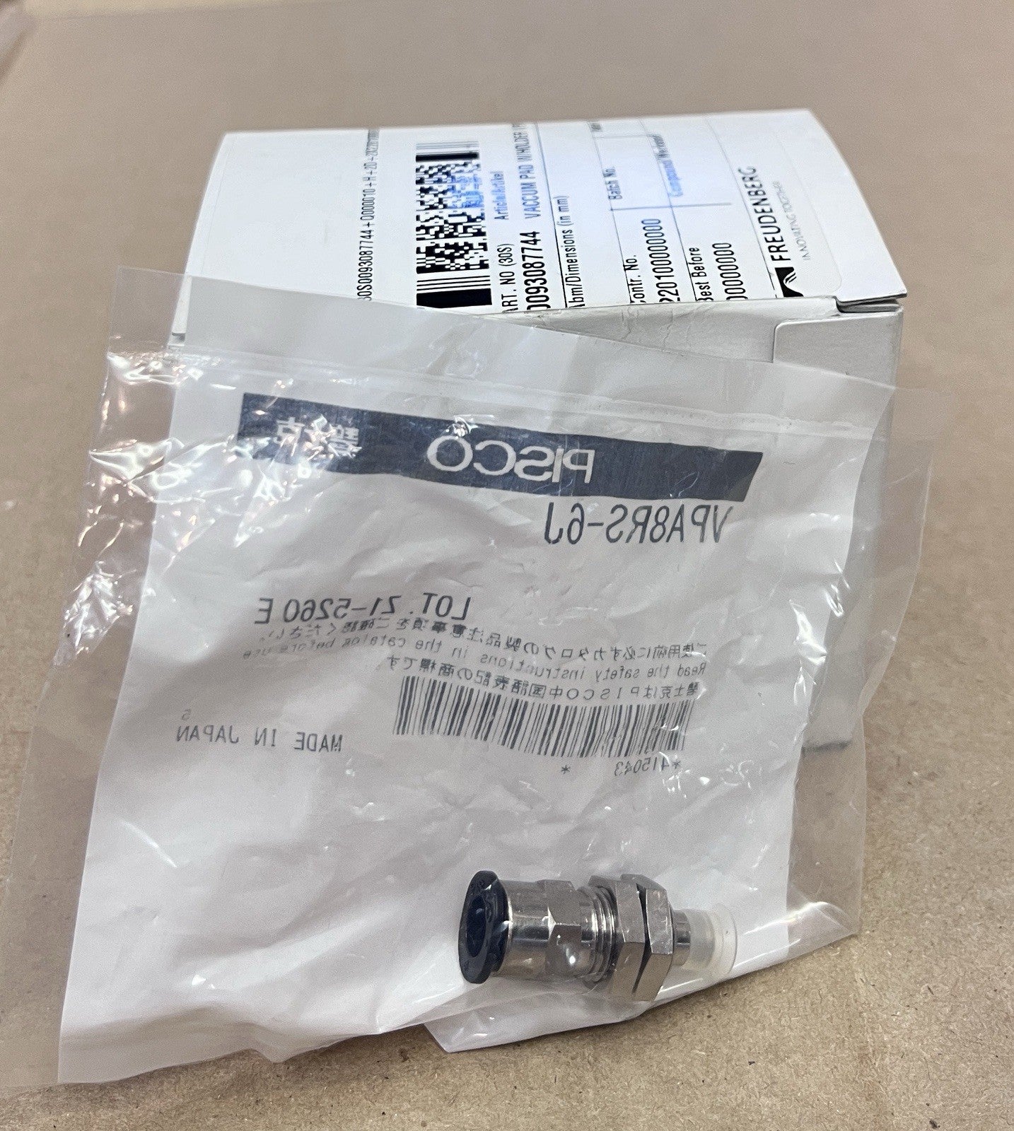 PISCO VPA8RS-6J Vacuum Pad with Standard Holder Lot of 10 Pcs NOS