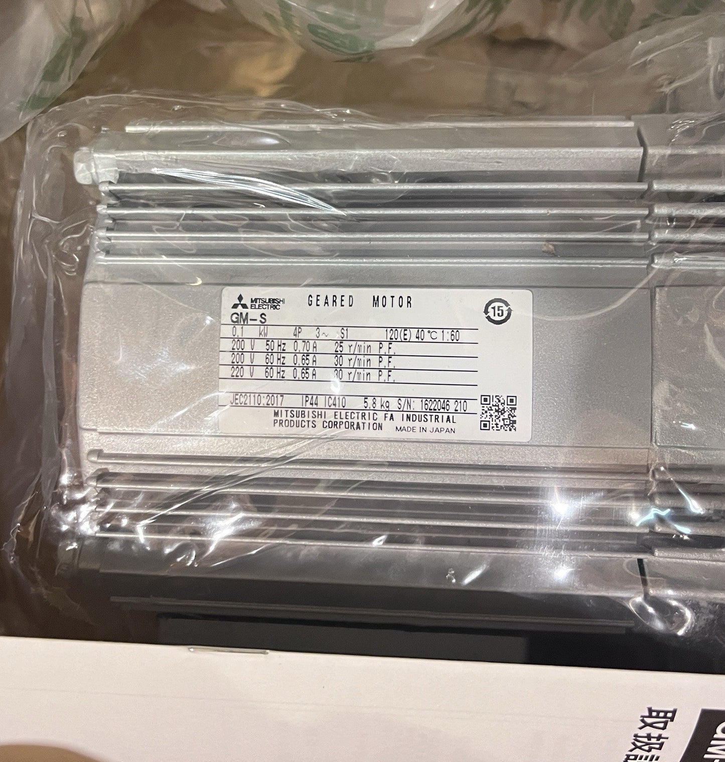 Mitsubishi GM-S 0.1kW 3-Phase Geared Motor Reduction Ratio 1:60 200V 220V NEW