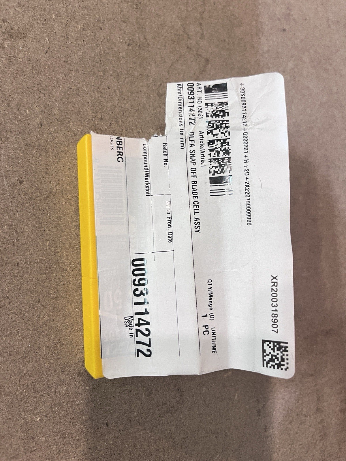 OLFA Snap Off Blade Cell Assy 0093114272 Industrial Surplus Made in USA