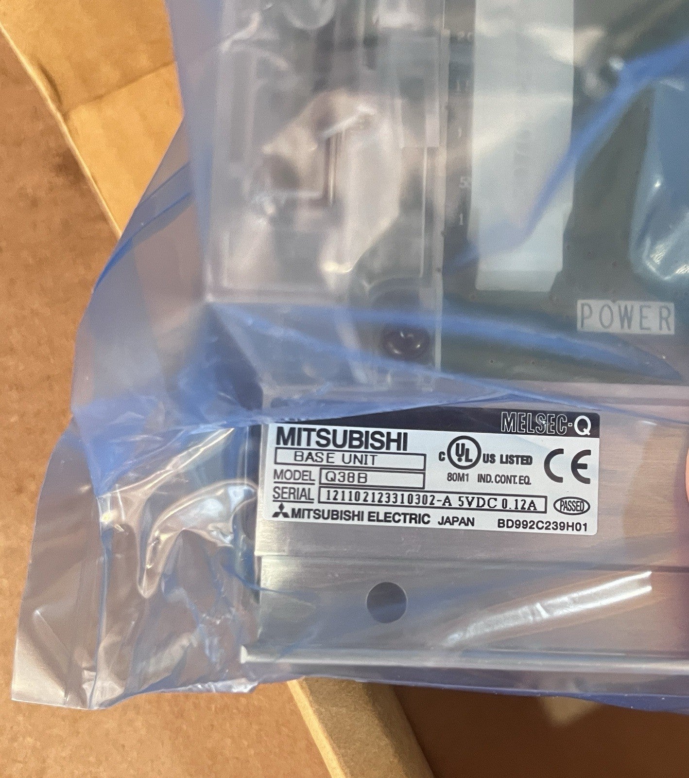 Mitsubishi Q38B MELSEC-Q Series 8-Slot Base Unit PLC Rack Q3NB-U-HW NOS