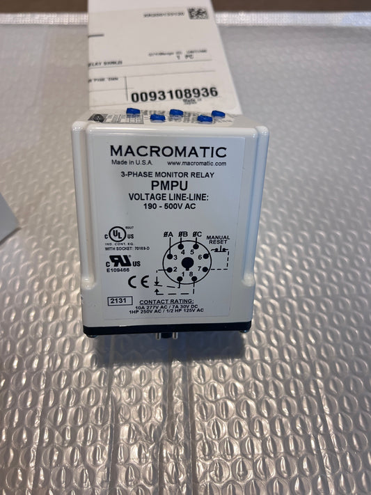 Macromatic PMPU 3-Phase Monitor Relays Checked and Packed Before Shipment