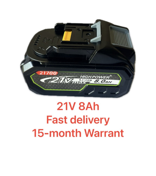 JP40 8.0Ah High Capacity Battery Compatible with Makita 21V Tools – Premium Cells, Fast Shipping, 15-Month Warranty