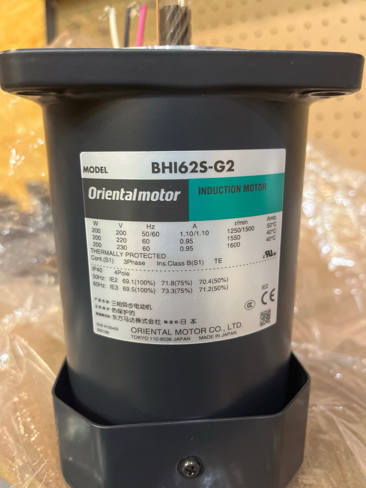 ORIENTAL MOTOR BHI62S-G2 BH6G2-100RH Gearmotor SAME DAY SHIP NO BROKERAGE⁠