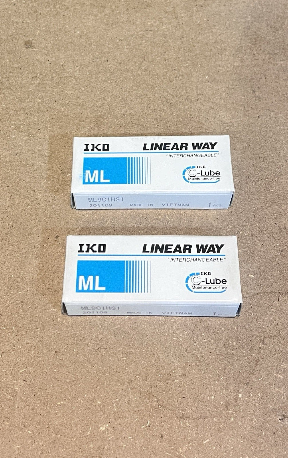 Lot of 2 IKO ML9C1HS1 Linear Way ML C-Lube Linear Guide Blocks New