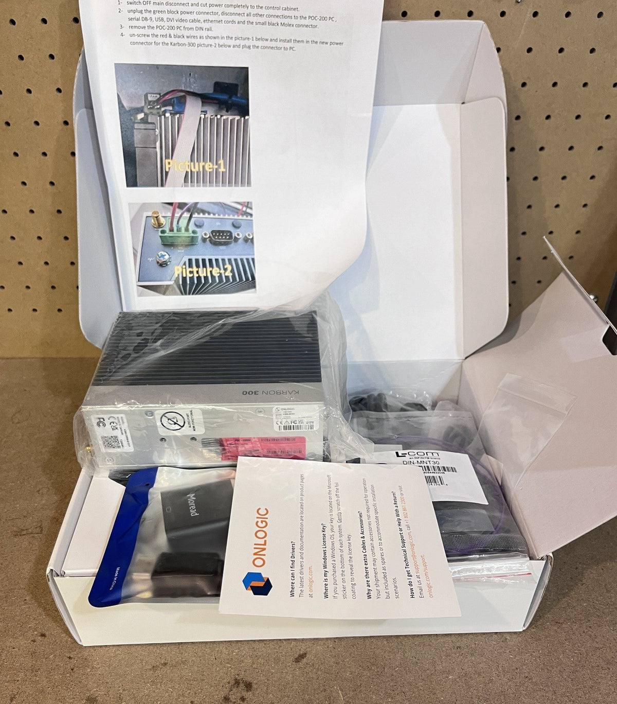 OnLogic Karbon 300 Industrial PC E3950 8GB WiFi Win 10 Pro COA License Key NOS