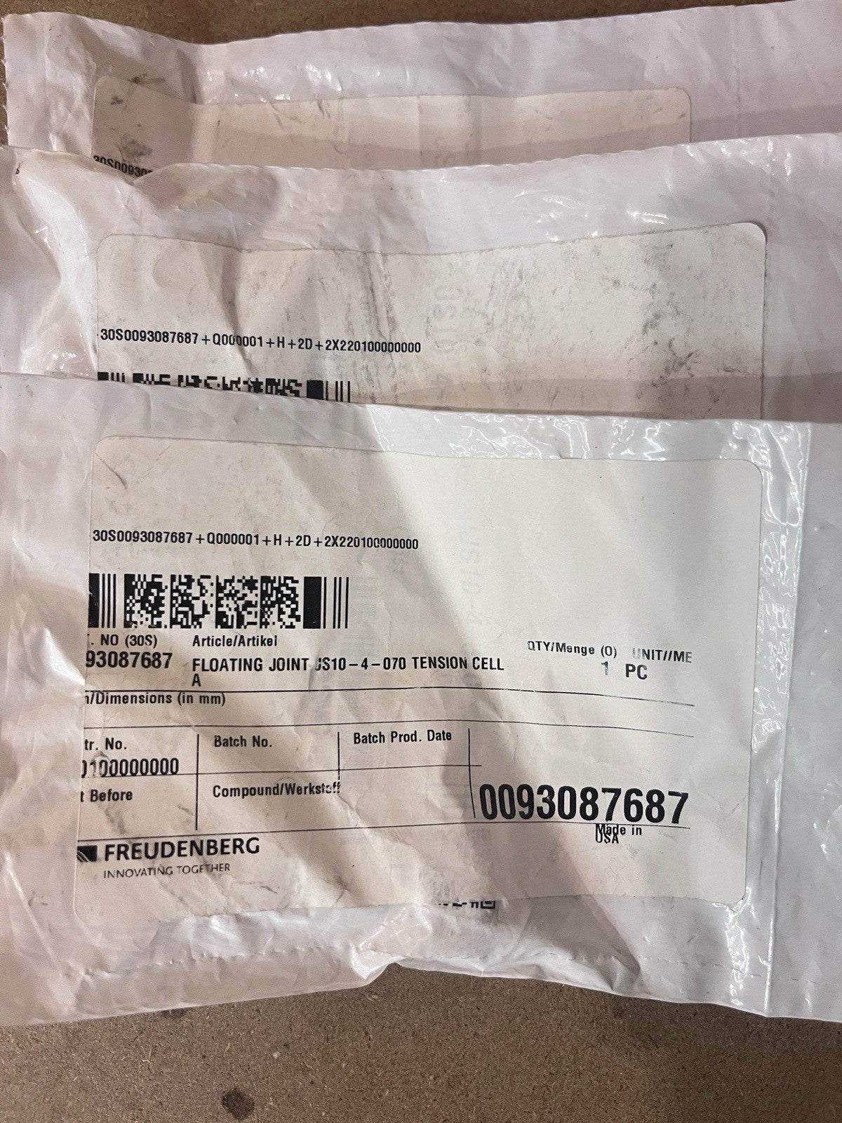 SMC JS10-4-070 Floating Joint Tension Cell Lot of 3