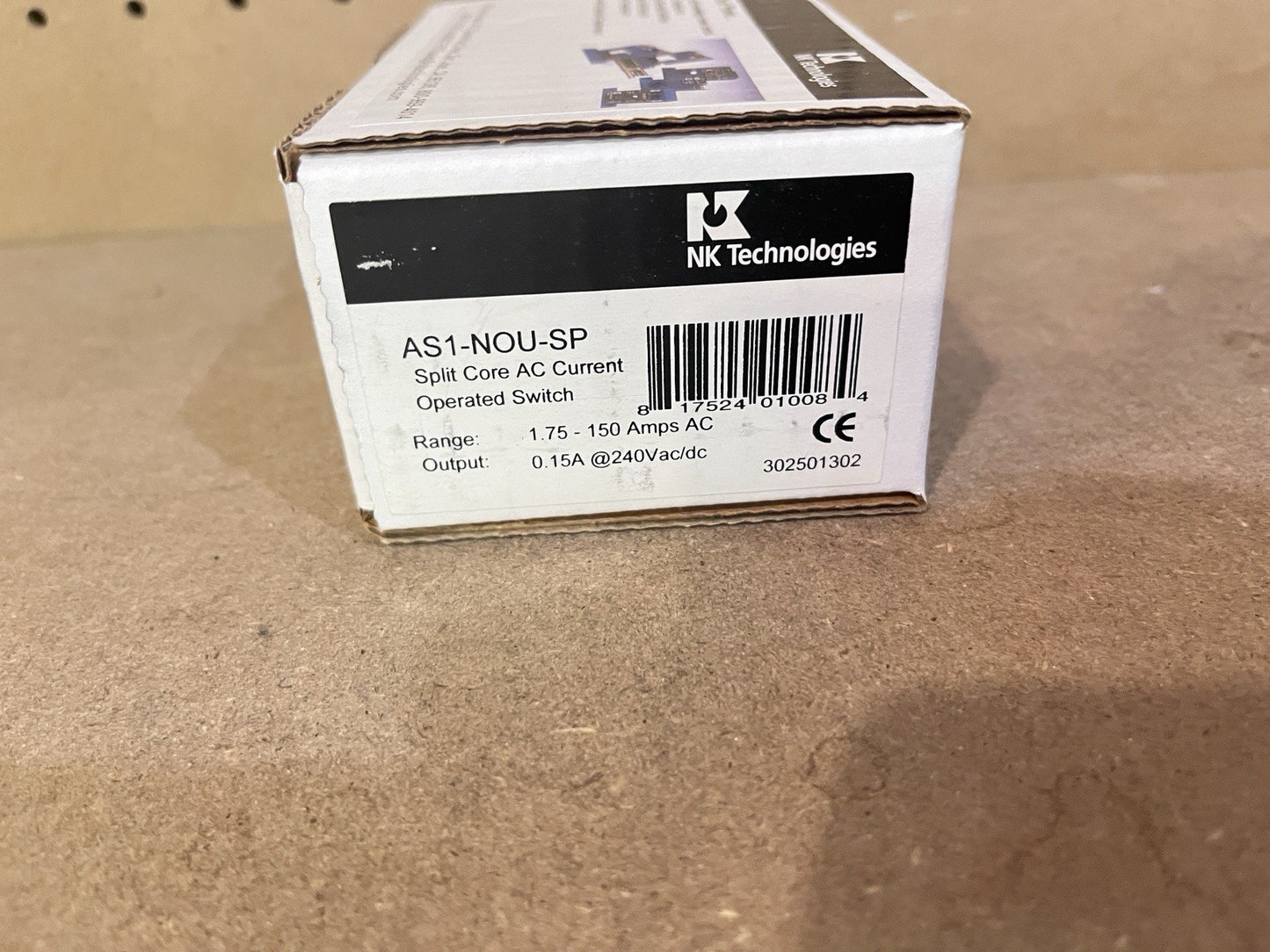 NK Technologies AS1-NOU-SP Split Core AC Current Switch 1.75-150A NIB