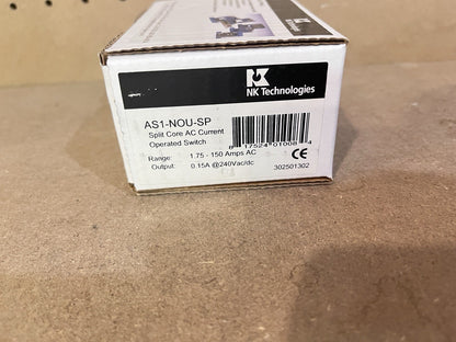 NK Technologies AS1-NOU-SP Split Core AC Current Switch 1.75-150A NIB