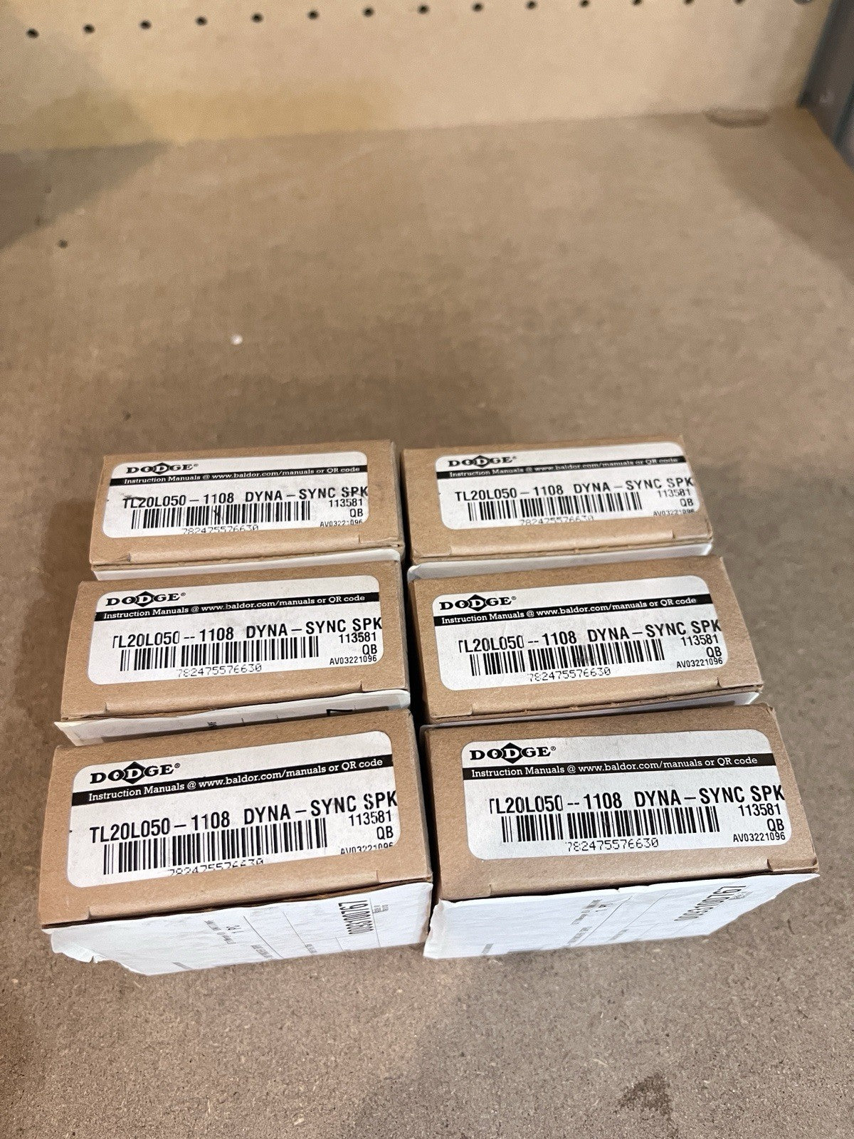 Lot of 6-NEW Baldor Dodge 113581 Dyna-Sync Pulley Part TL20L050-1108