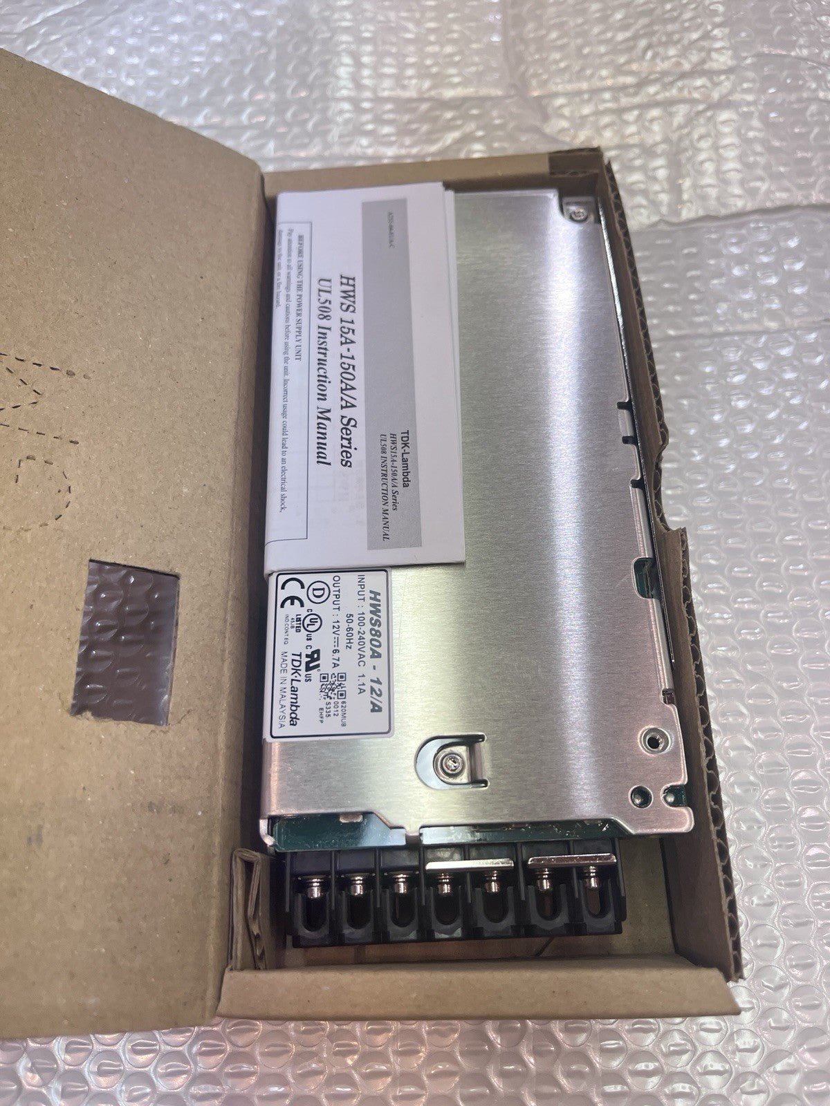 TDK-Lambda HWS80A-12/A AC-DC Switching Power Supply 12V 6.7A 80.4W New