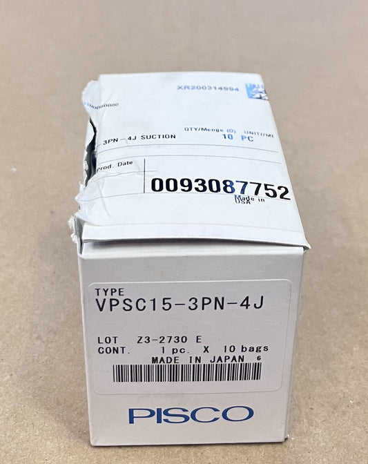 PISCO VPSC15-3PN-4J Vacuum Pad with Spring Buffer Holder Lot of 10 Pcs NOS