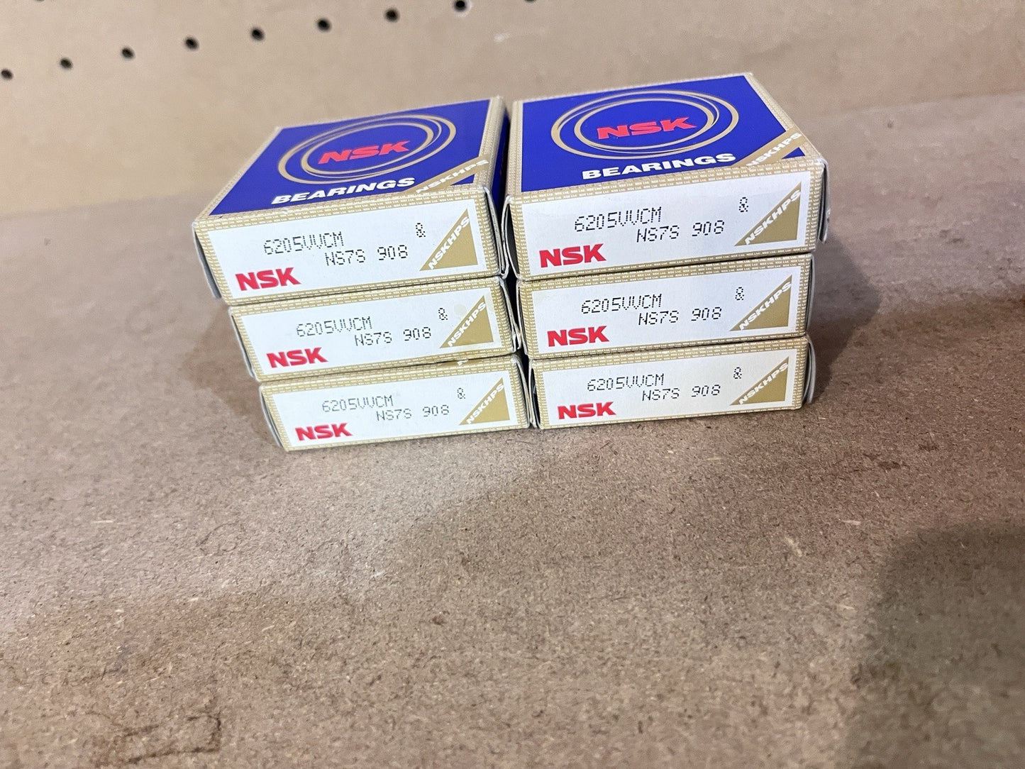 ⁠8 Pack NSK 6205VVCM Electric Motor Bearings Non-Contact Sealed Japan