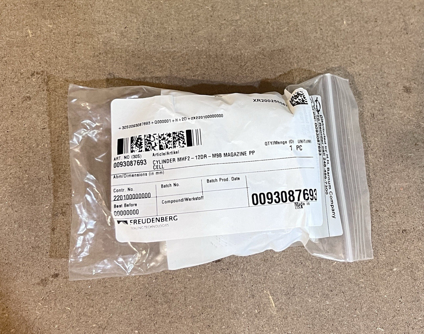 SMC New MHF2-12DR-M9B Cylinder Fast Shipping