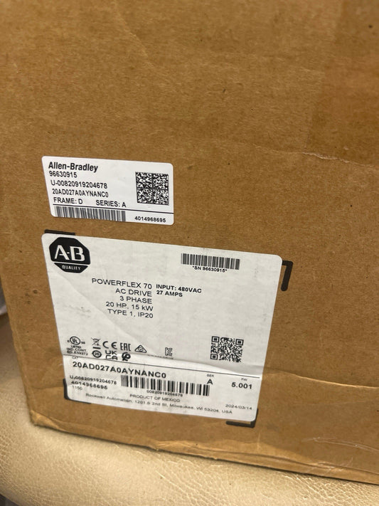 20AD027A0AYNANC0 Allen Bradley PowerFlex 70 AC Drive