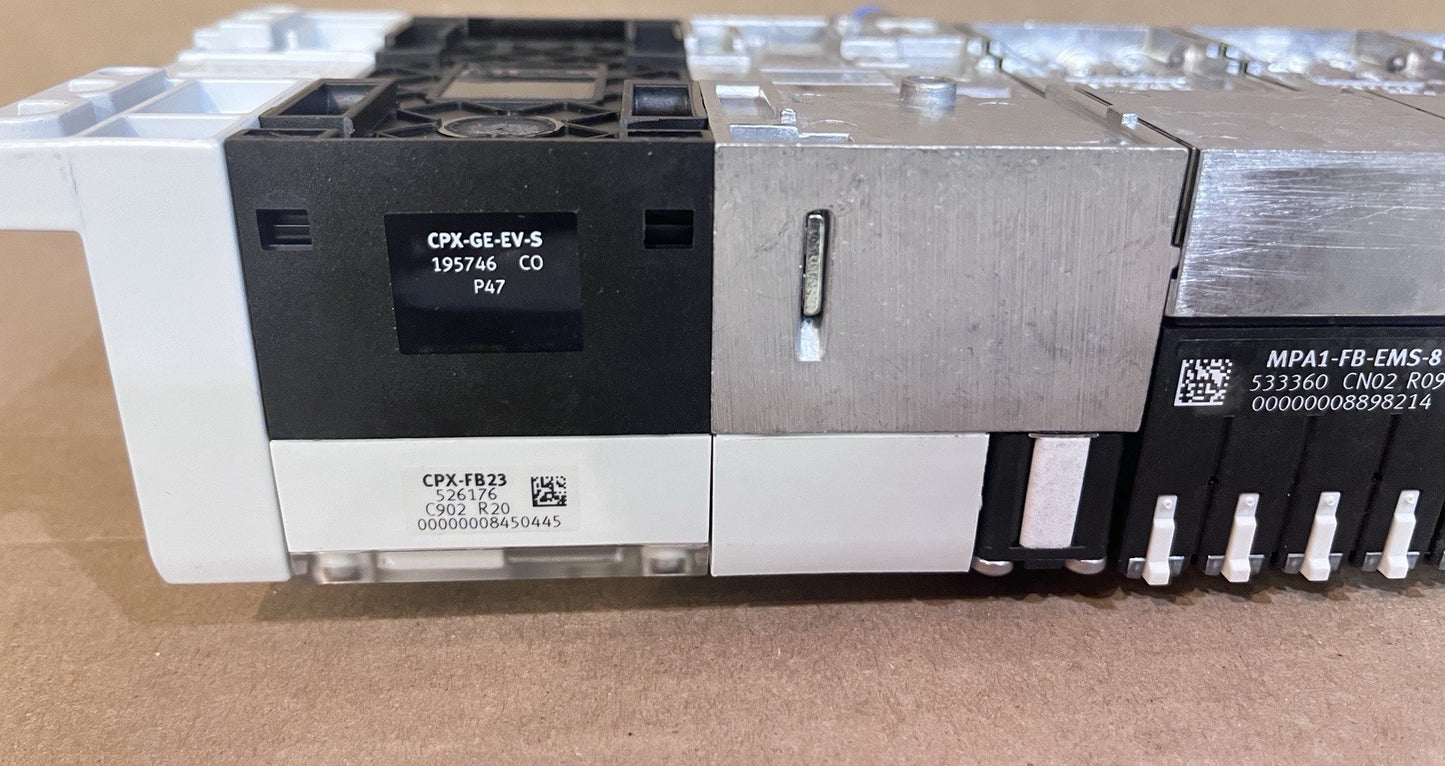 Festo CPX-FB23 526176 Valve Terminal w/ 3x MPA1-FB-EMS-8 533360 12 Stations⁠