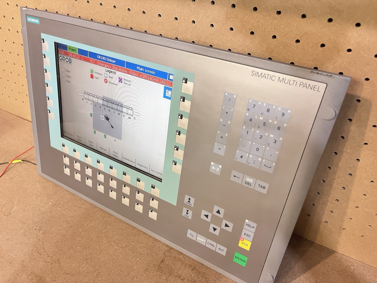 Siemens 6AV6643-0DD01-1AX1 6AV66430DD011AX1 MP277 10" Key Panel Tested w/Card