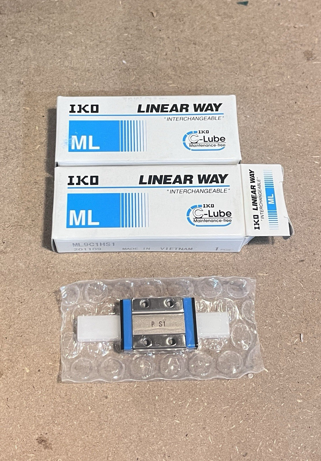 Lot of 2 IKO ML9C1HS1 Linear Way ML C-Lube Linear Guide Blocks New