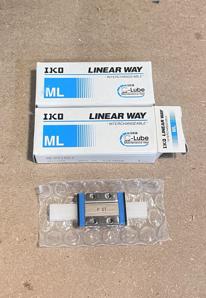 Lot of 2 IKO ML9C1HS1 Linear Way ML C-Lube Linear Guide Blocks New