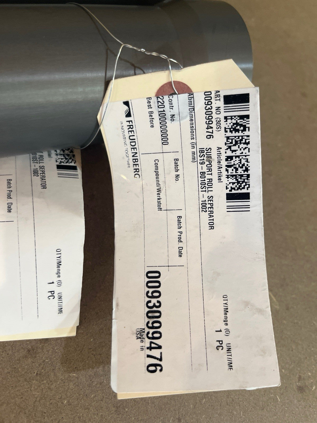 1PCS-Freudenberg 0093099476 Support Roll Separator IBS19-B010ST-1002⁠-
