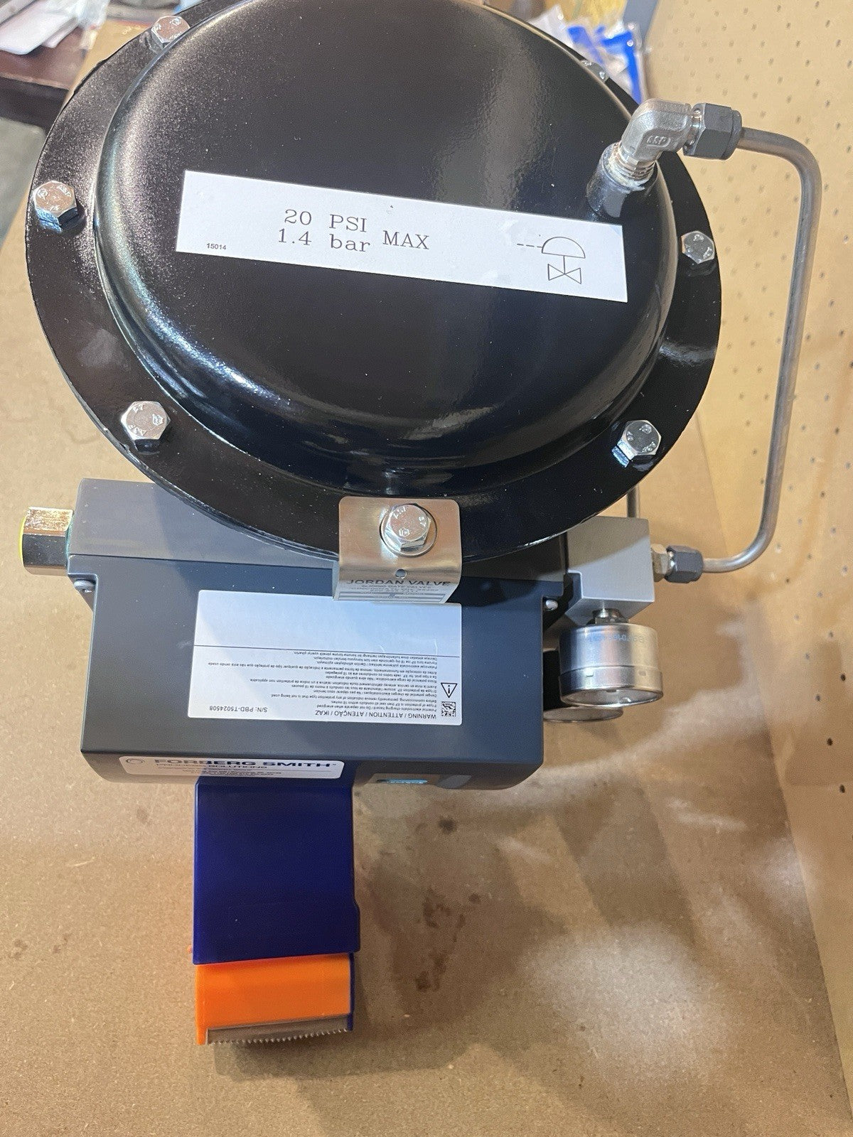 Jordan Valve 701-18 1" Sliding Gate Control Valve w/ Siemens PS2 Positioner