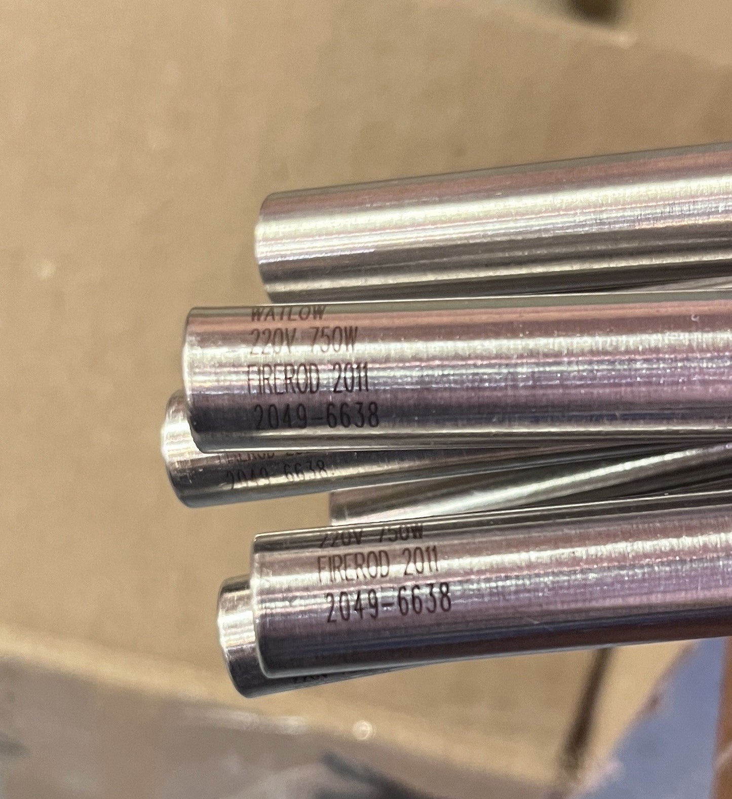 ⁠Watlow Firerod 2049-6638 Cartridge Heater 220V 750W Heating Element Lot of 7⁠