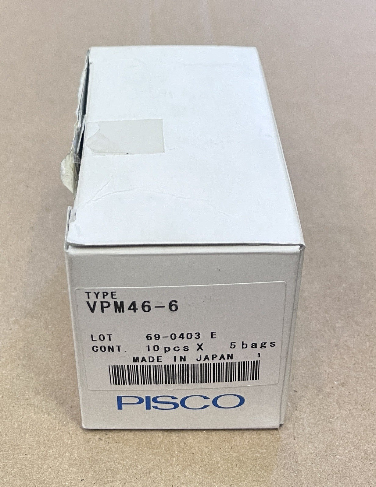 PISCO VPM46-6 Miniature Vacuum Pad Barb Fitting Screw Joint Lot of 50 Pcs NOS