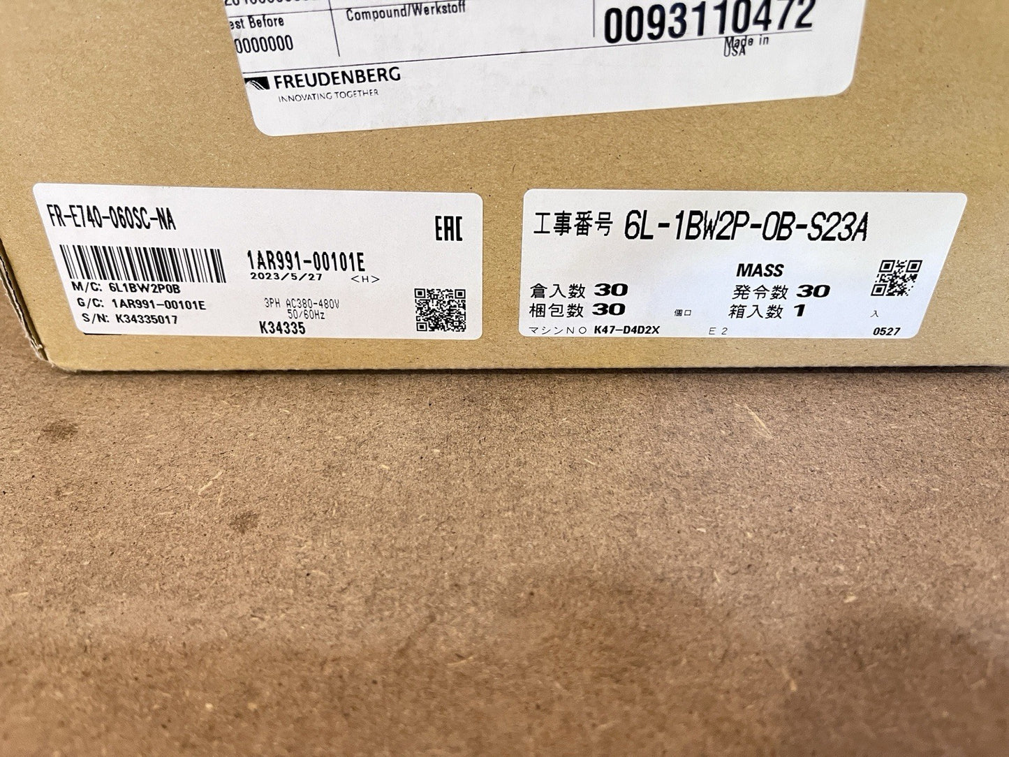 Mitsubishi FR-E740-060SC-NA Inverter VFD 3HP 2.2kW 480V 3PH NIB