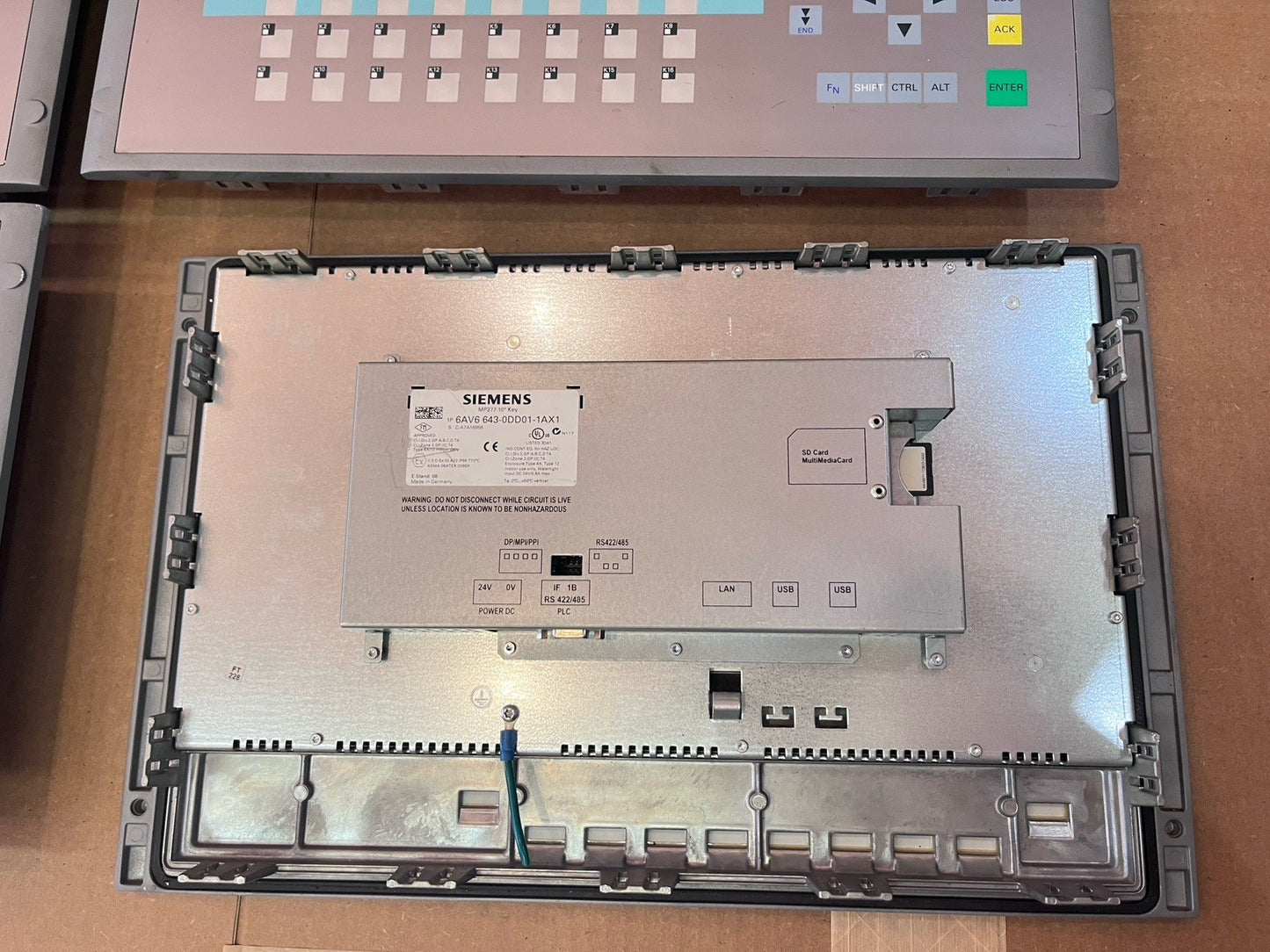 Lot of 4 Siemens 6AV6 643-0DD01-1AX1 SIMATIC MP277 10" Key Tested w/Cards
