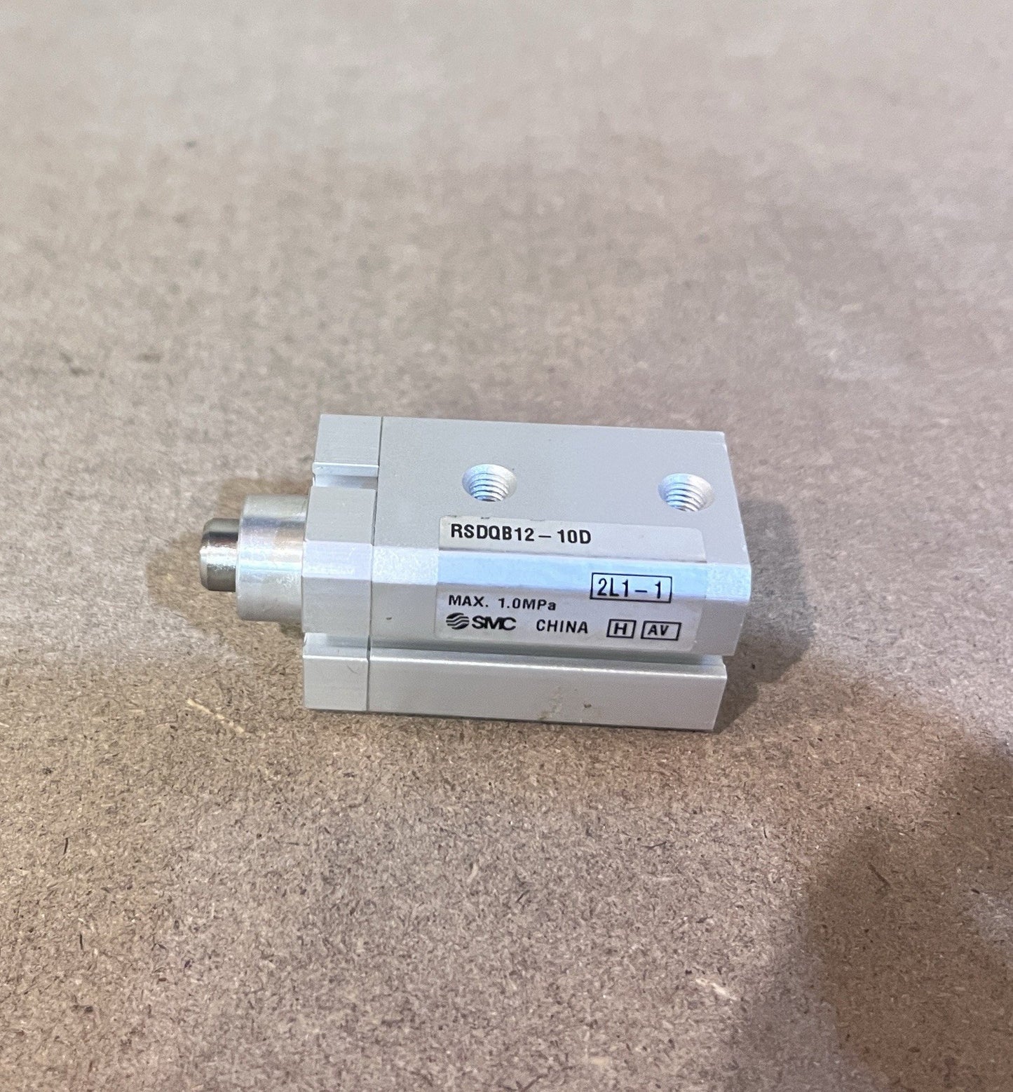 Lot of 2 SMC RSDQB12-10D Stopper Pneumatic Cylinder 12mm Bore 10mm Stroke Fixed