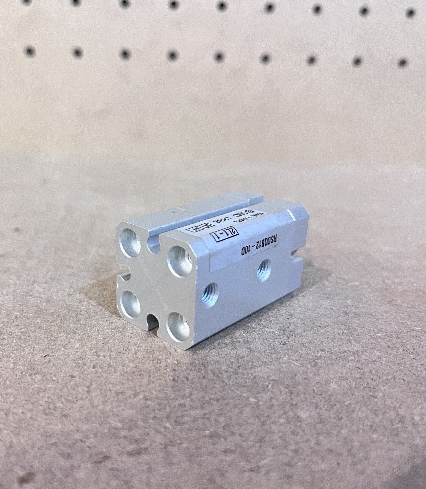 Lot of 2 SMC RSDQB12-10D Stopper Pneumatic Cylinder 12mm Bore 10mm Stroke Fixed