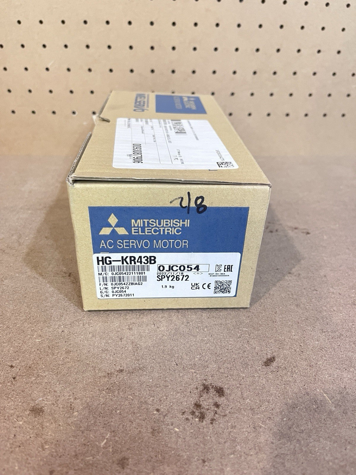 Mitsubishi HG-KR43B AC Servo Motor 400W with Brake MELSERVO NIB Brand New