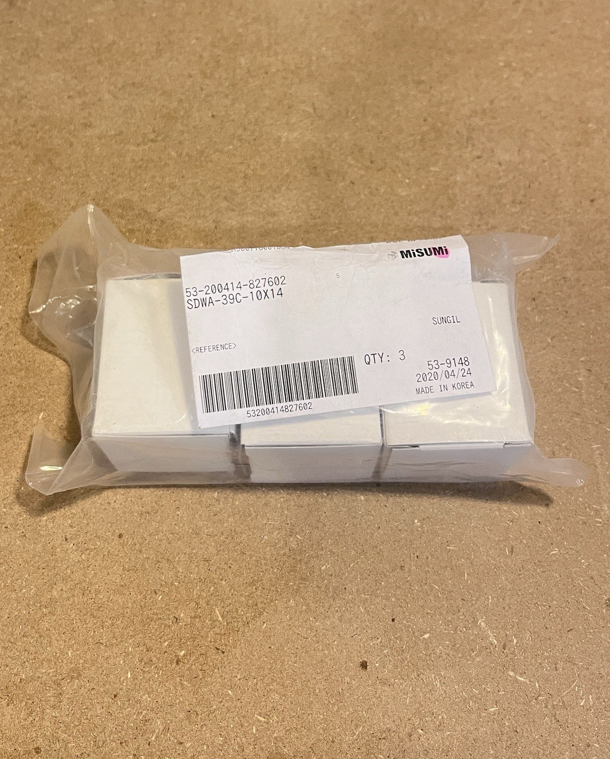 3x SUNGIL SDWA-39C-10X14 Double Disc Coupling 10mm x 14mm NEW