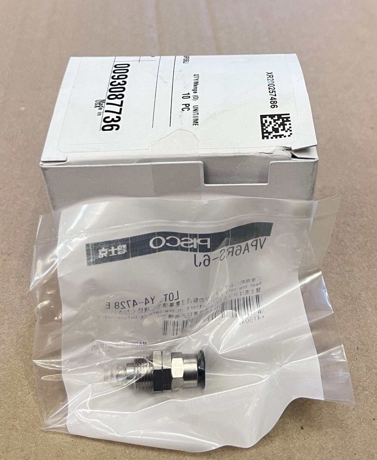 PISCO VPA6RS-6J Vacuum Pad with Standard Holder Lot of 10 Pcs NOS