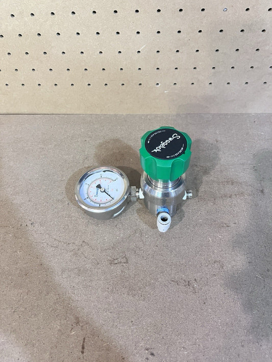 Swagelok KPR1CFL412A20000 Pressure Regulator Valve 0-10 PSIG with Gauge⁠