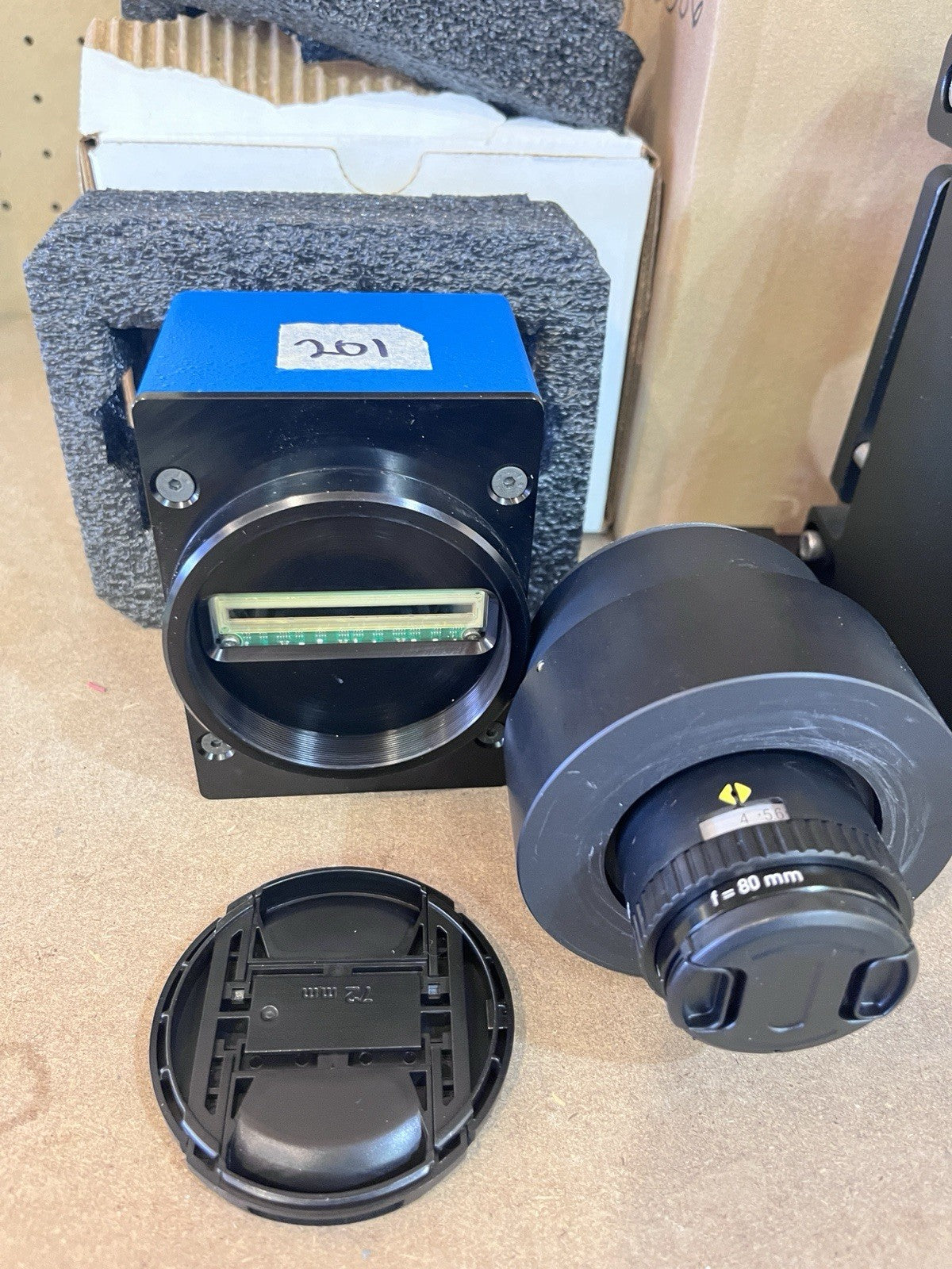 Wintriss OPSIS 8000M Line Scan Camera Rodenstock 80mm Lens Bracket Kit