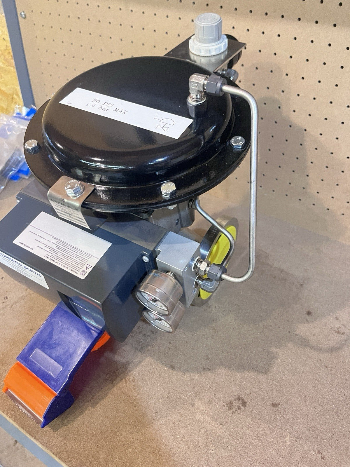 Jordan Valve 701-18 1" Sliding Gate Control Valve w/ Siemens PS2 Positioner