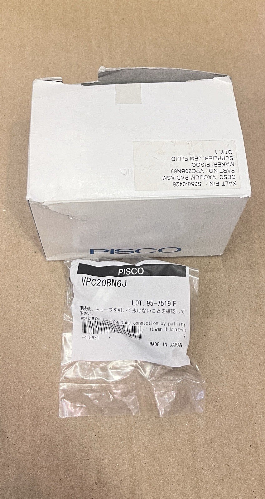 NEW PISCO VPC20BN6J Vacuum Pad Assembly 20mm Suction Cup Made in Japan Lot of 10