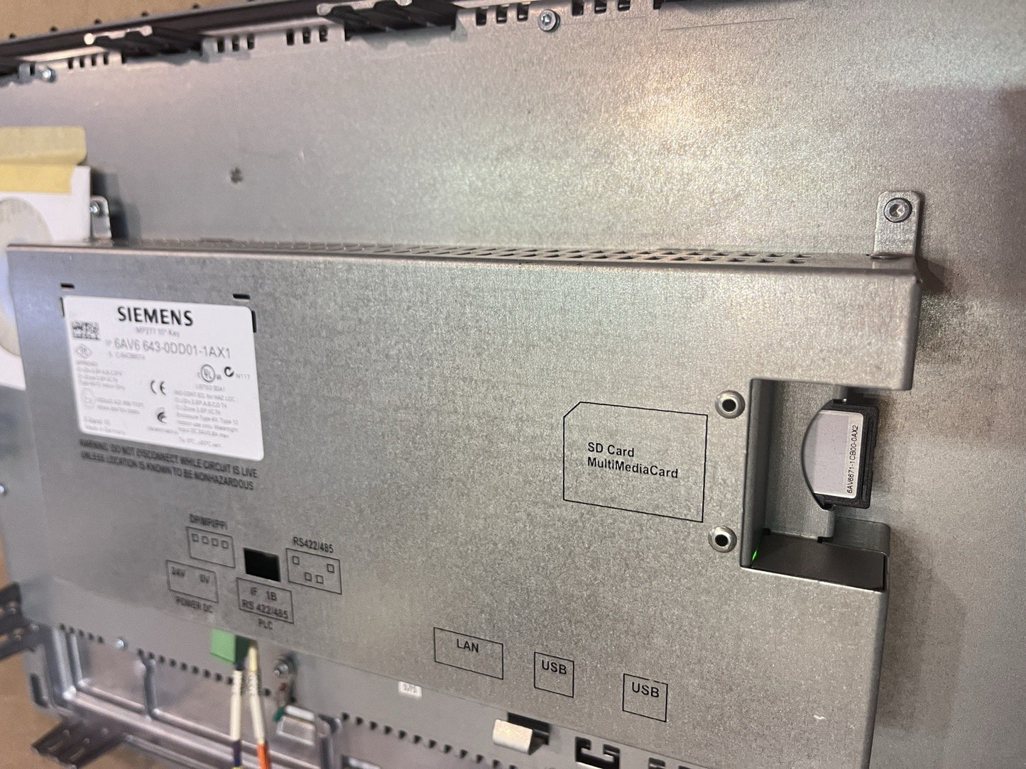 Siemens MP 277 10" Key 6AV6 643-0DD01-1AX1 Tested - Includes MMC Card CD