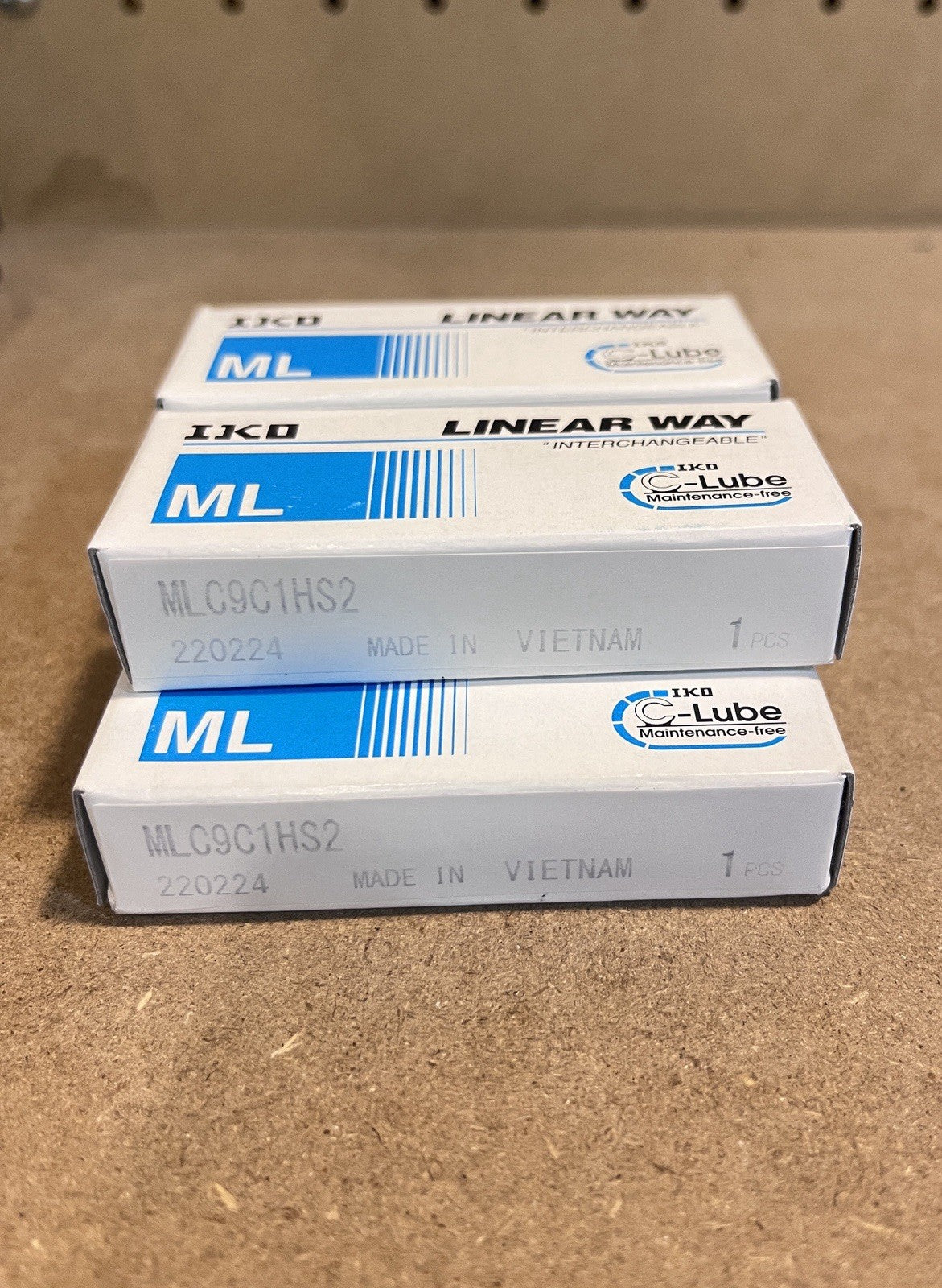 Lot of 5 IKO MLC9C1HS2 Linear Way ML C-Lube Linear Guide Blocks New
