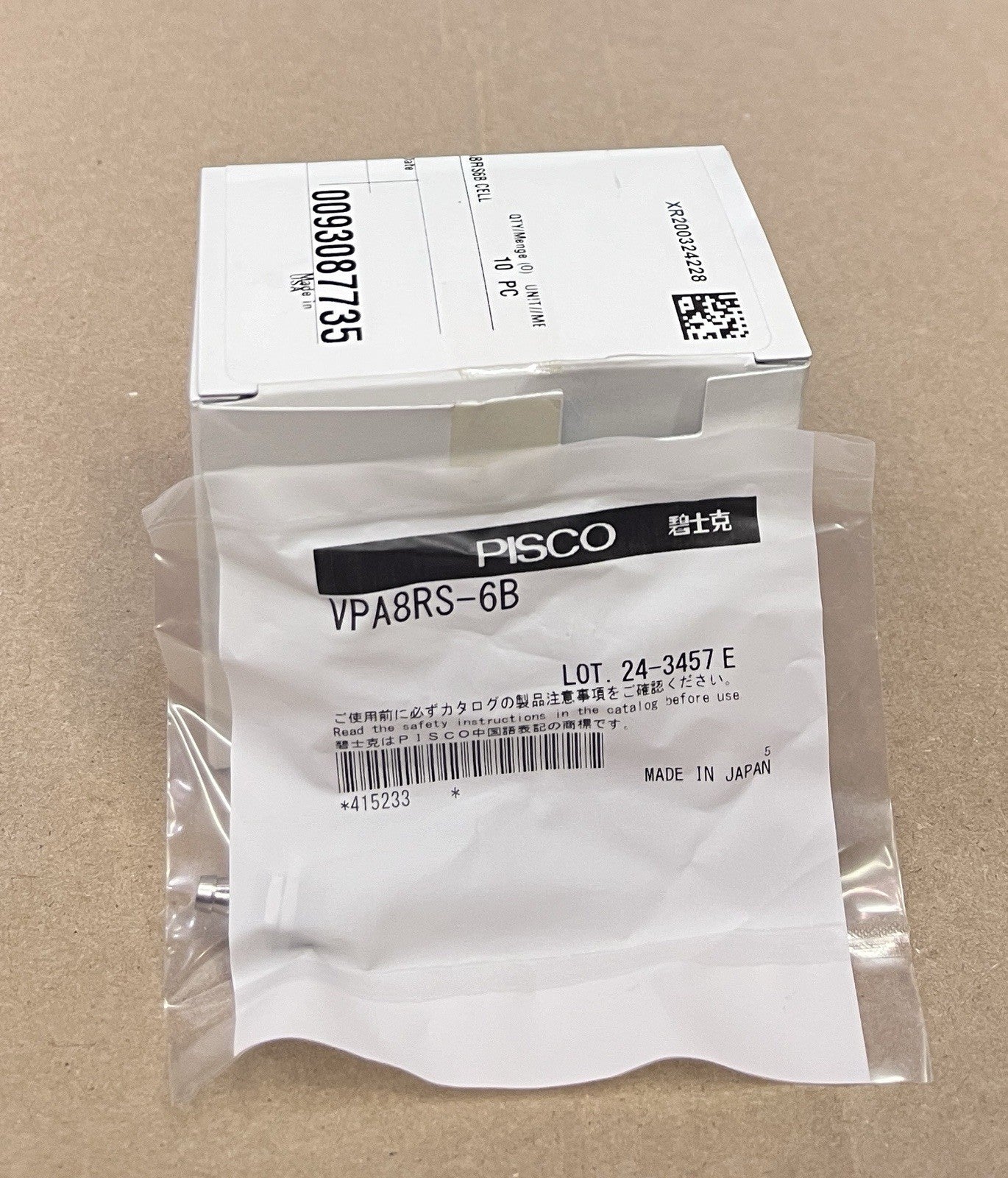 PISCO VPA8RS-6B Vacuum Pad with Standard Holder Lot of 10 Pcs NOS
