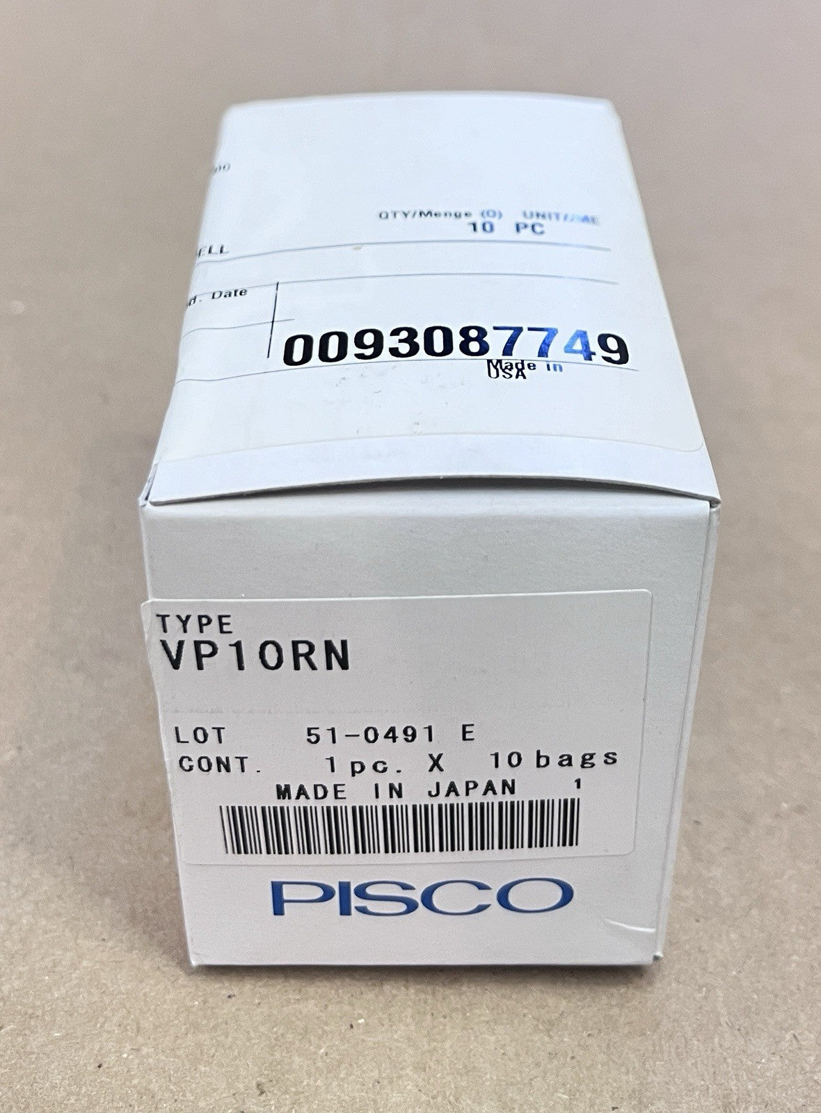 PISCO VP10RN Vacuum Pad Rubber Flat Ribs Type Lot of 10 Pcs NOS