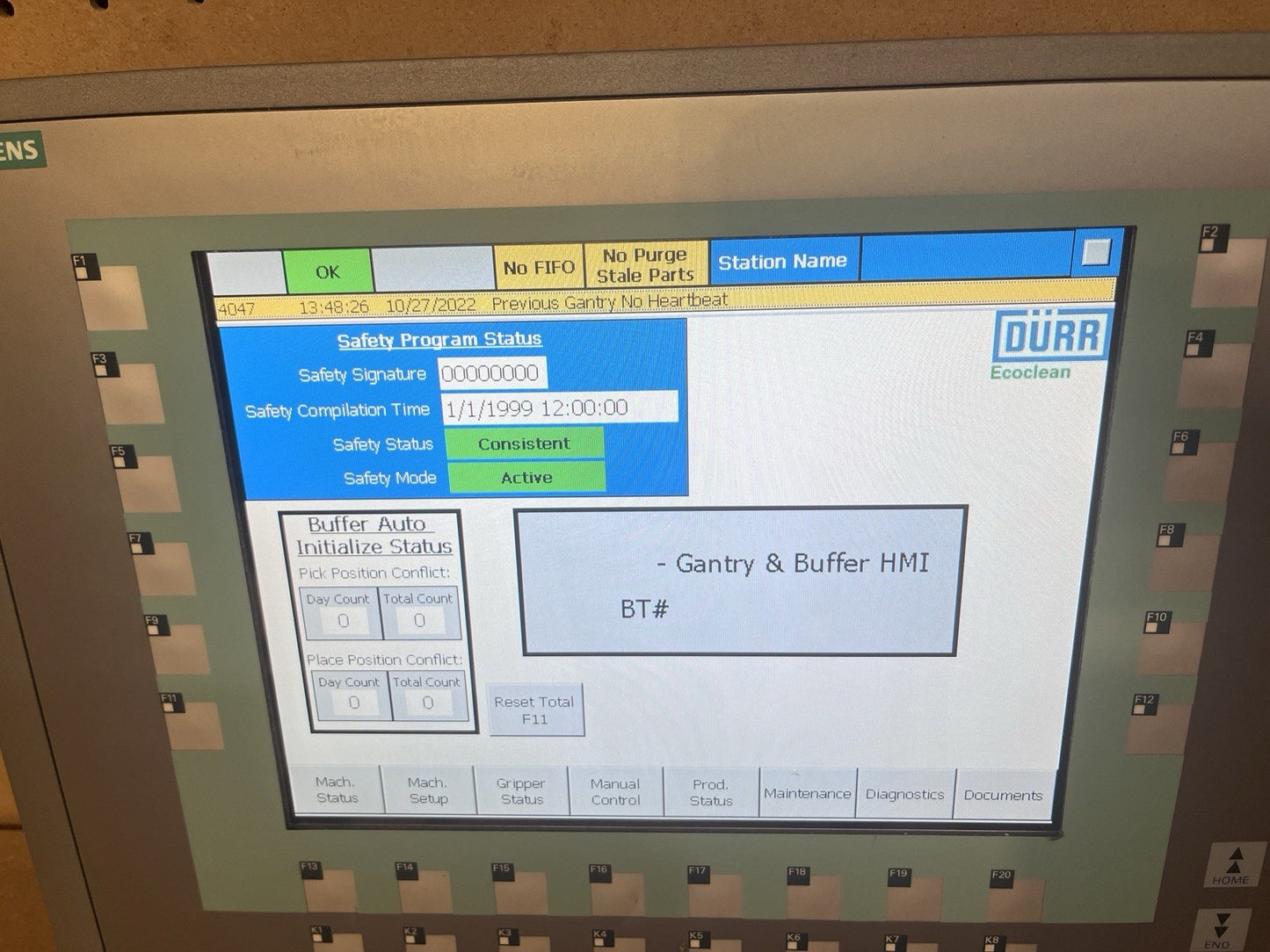Siemens MP 277 10" Key 6AV6 643-0DD01-1AX1 Tested - Includes MMC Card CD