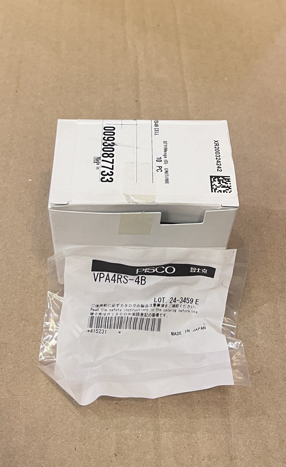 PISCO VPA4RS-4B Vacuum Pad / Suction Cup - 10 Count Box - New Sealed