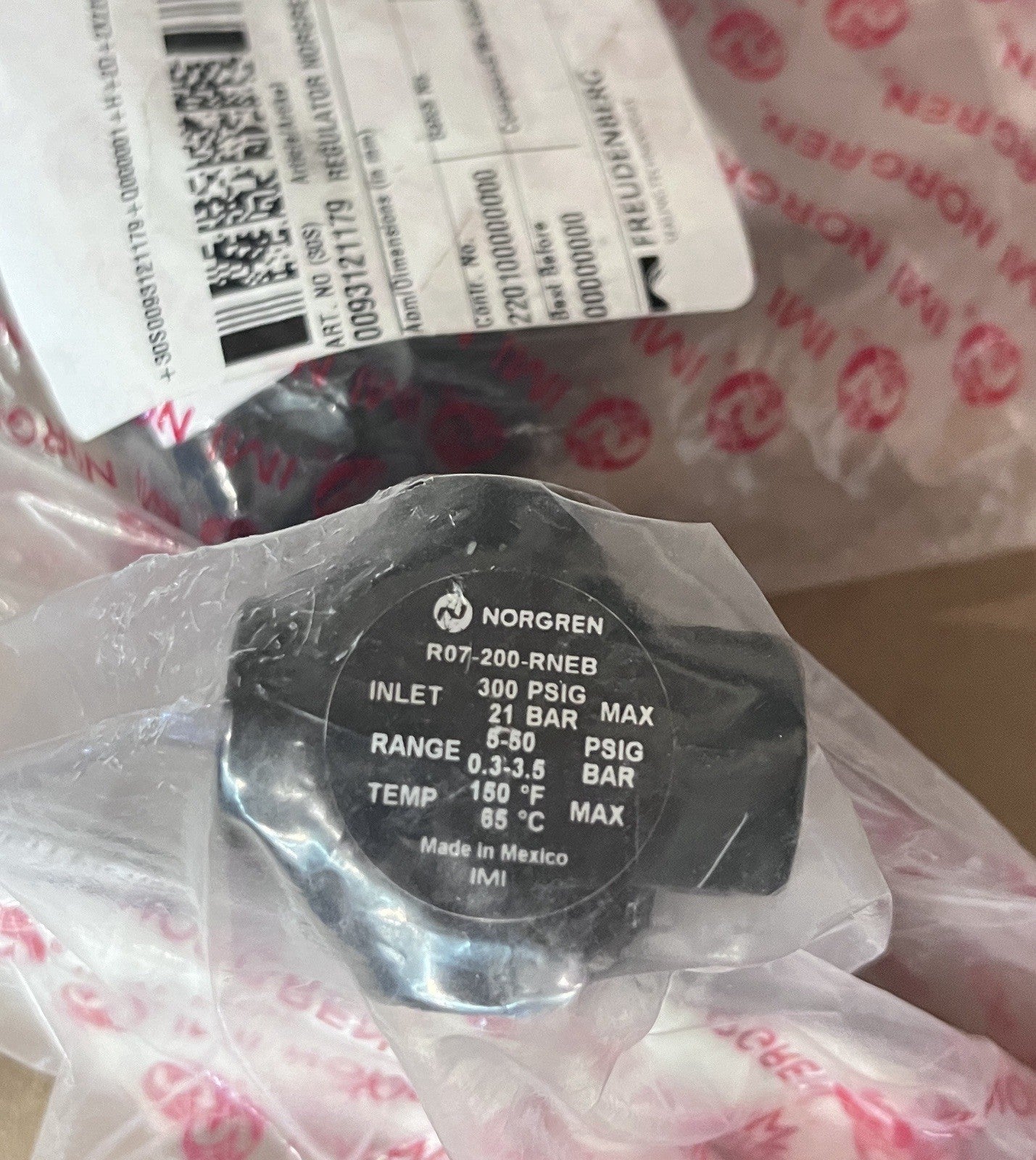 5PC NEW Norgren R07-200-RNEB Inline Pressure Regulator Valve