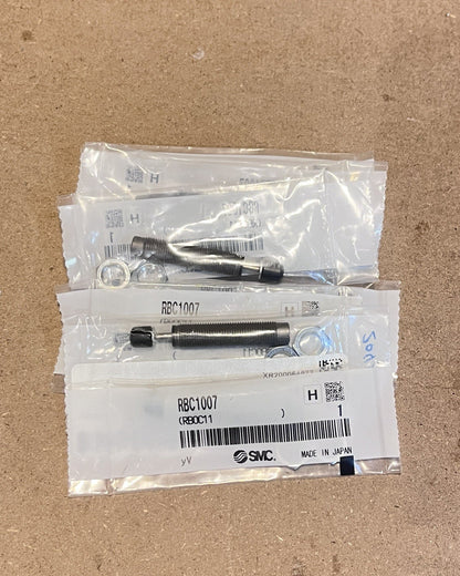 Lot of 9 SMC RBC1007 Industrial Shock Absorber M10 x 1.0 7mm Stroke Japan NOS
