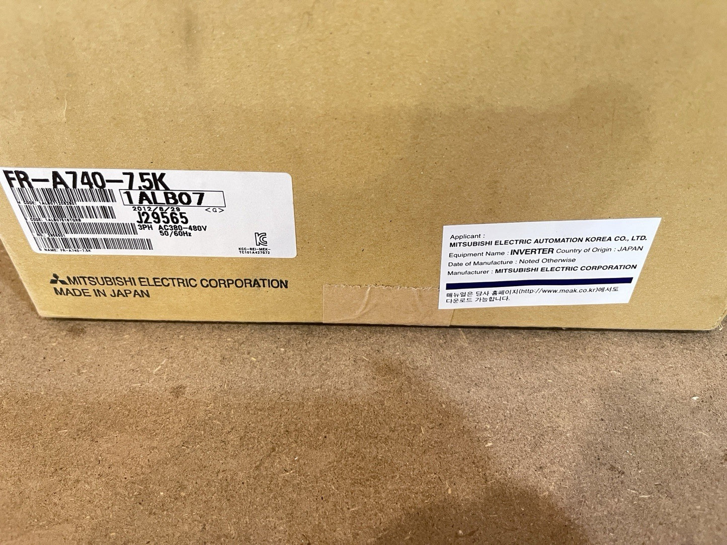 Mitsubishi FR-A740-7.5K High Performance VFD Inverter 3PH 480V 7.5kW 10HP NIB