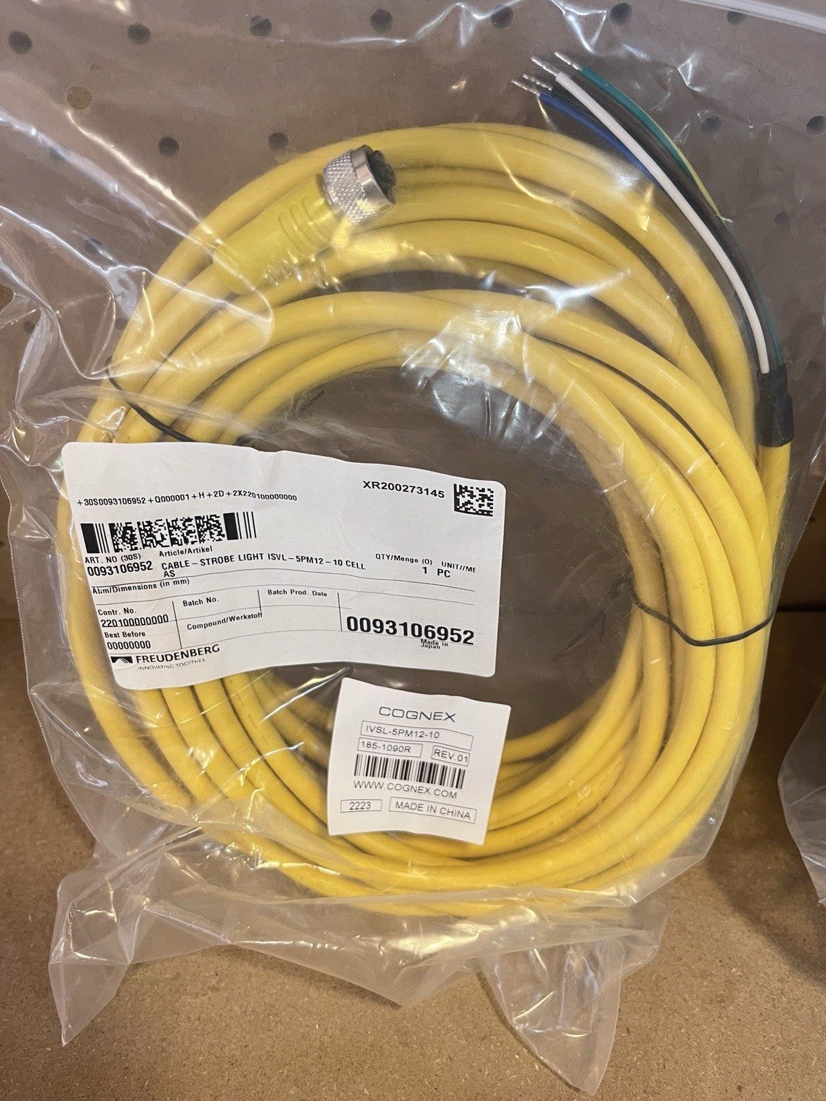 Cognex IS9912M-363-50 12MP Vision Camera Kit Lens Cables Precision Stage