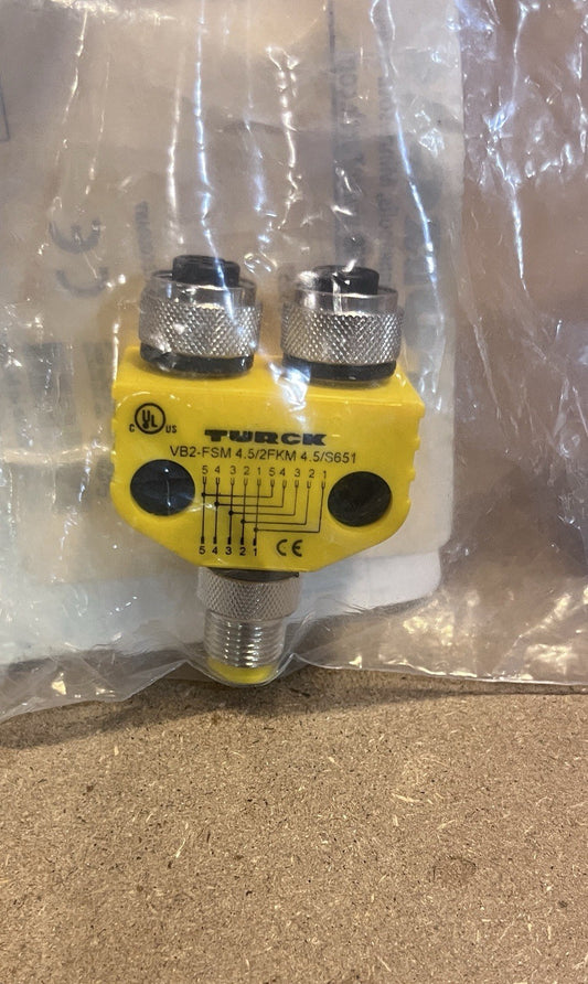 TURCK VB2-FSM 4.5/2FKM 4.5/S651 M12 Splitter Smart Vision Lights 5PM12-2WS